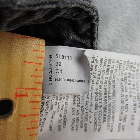 Zara Womens Jeans Size 0 Gray Faded Black Straight Leg Denim 6164/058/800 - Picture 10 of 13